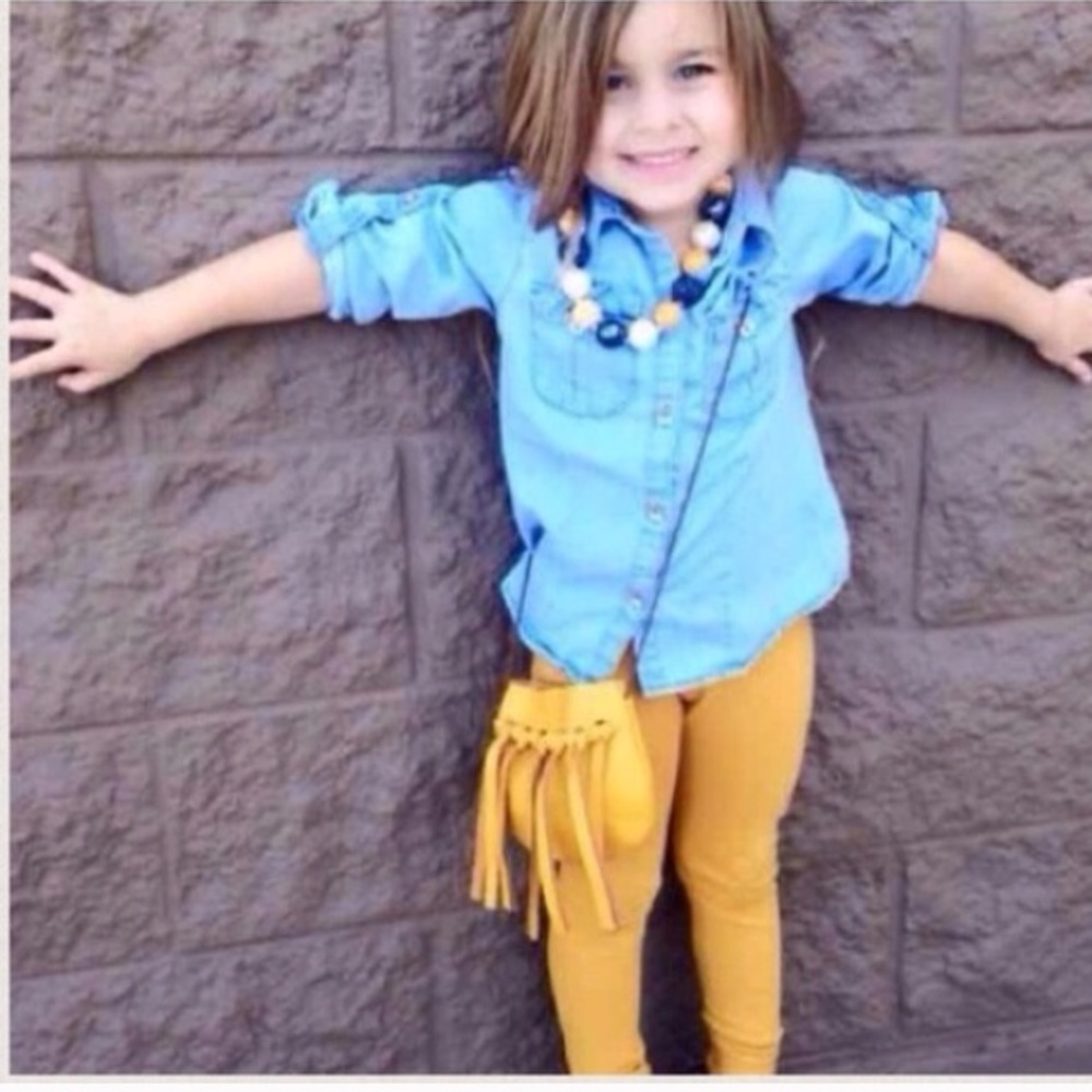 Fall Toddler Girl Fringe Crossbody Purse Vegan - Picture 4 of 4